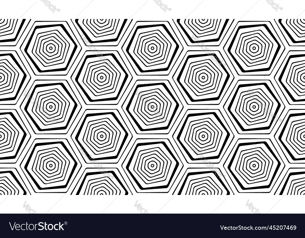 Seamless hexagons pattern