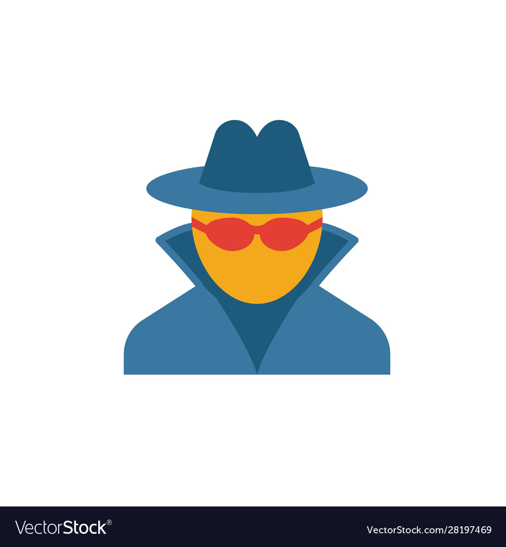Spy agent icon simple element from security icons vector image Spy agent icon simple element from security icons