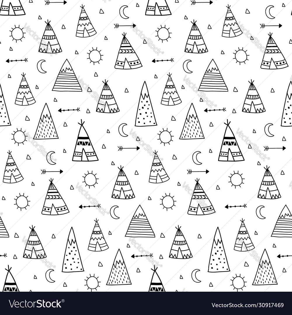 Teepees main vector image Teepees main