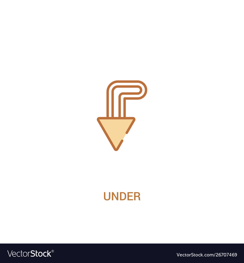 Under concept 2 colored icon simple line element