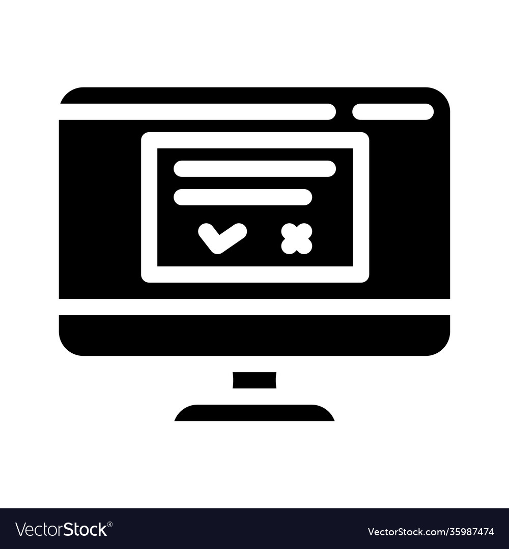 Accept or reject request operating system glyph