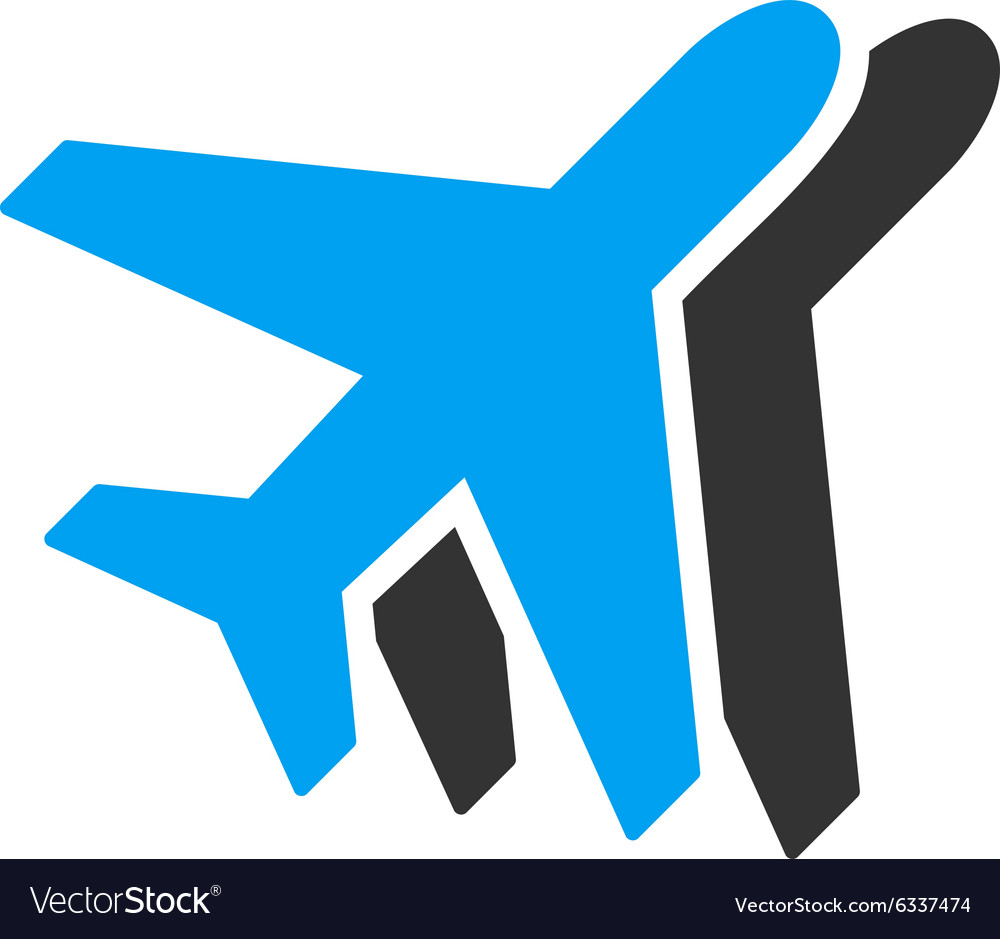 Airlines flat icon Royalty Free Vector Image - VectorStock