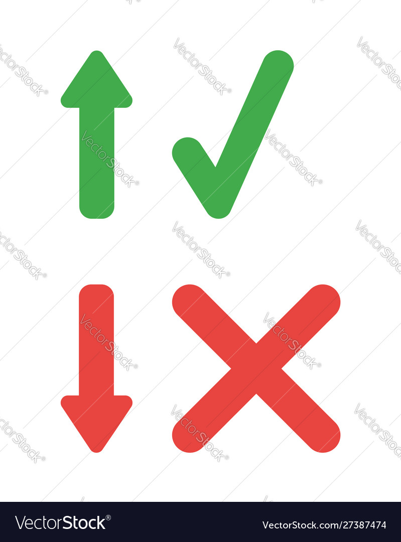 Arrow Up & Down with Checkmark Icon Set