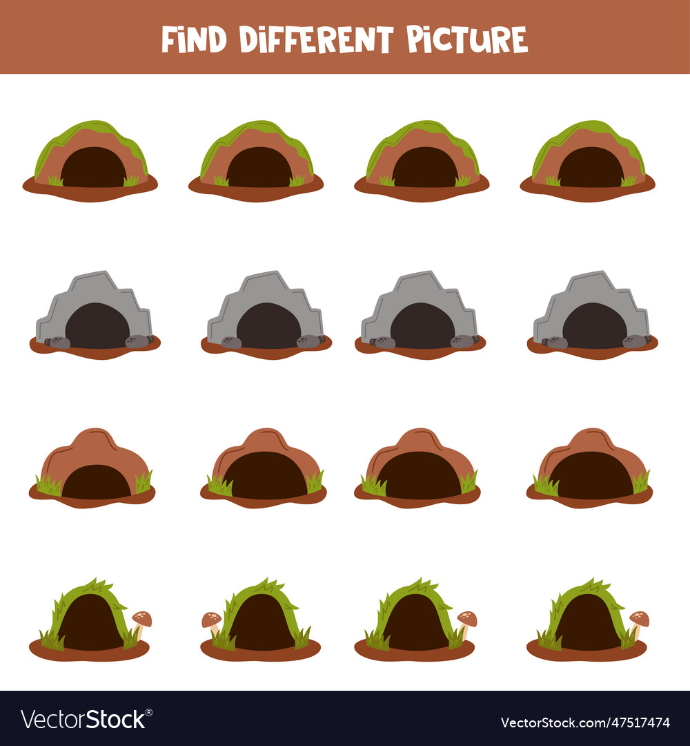 Find different picture in each row logical game