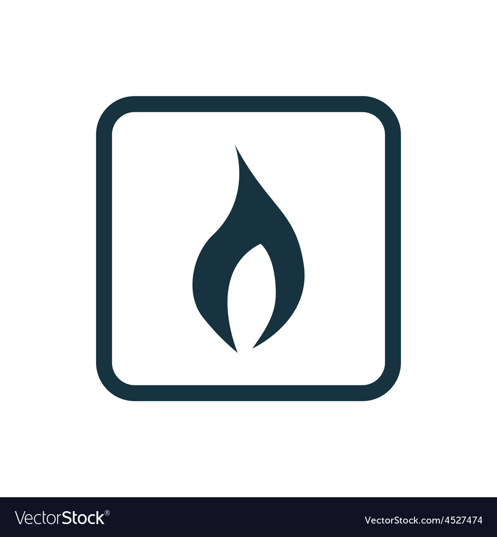Fire icon rounded squares button