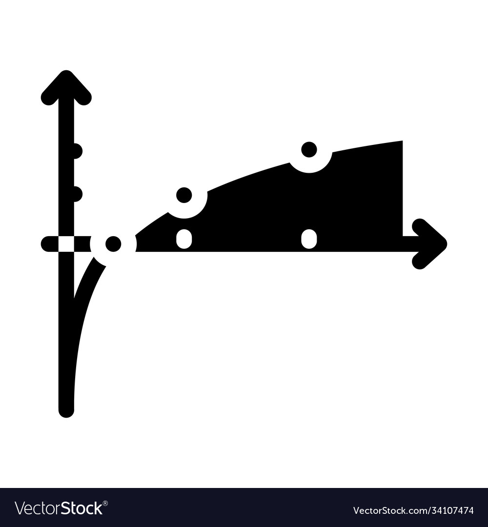 Functions and graphics lesson glyph icon