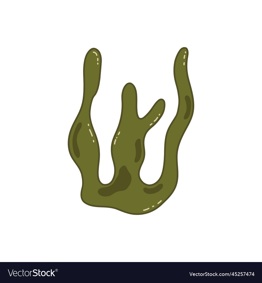 Green sea corals or algae underwater life vector image Green sea corals or algae underwater life