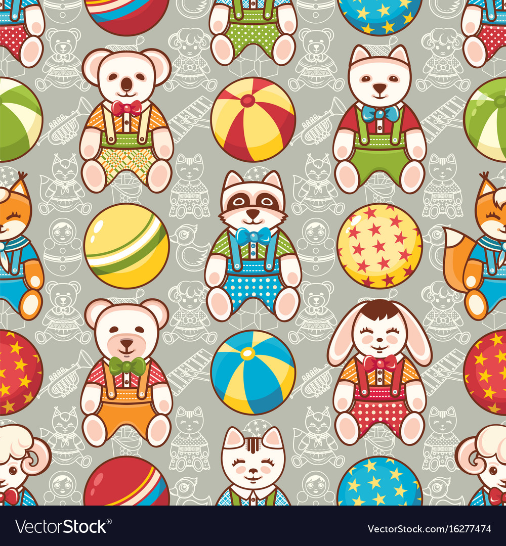 Kid toy seamless pattern design element