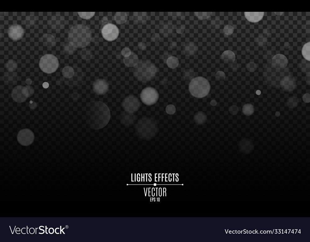 Light effect falling snow isolated