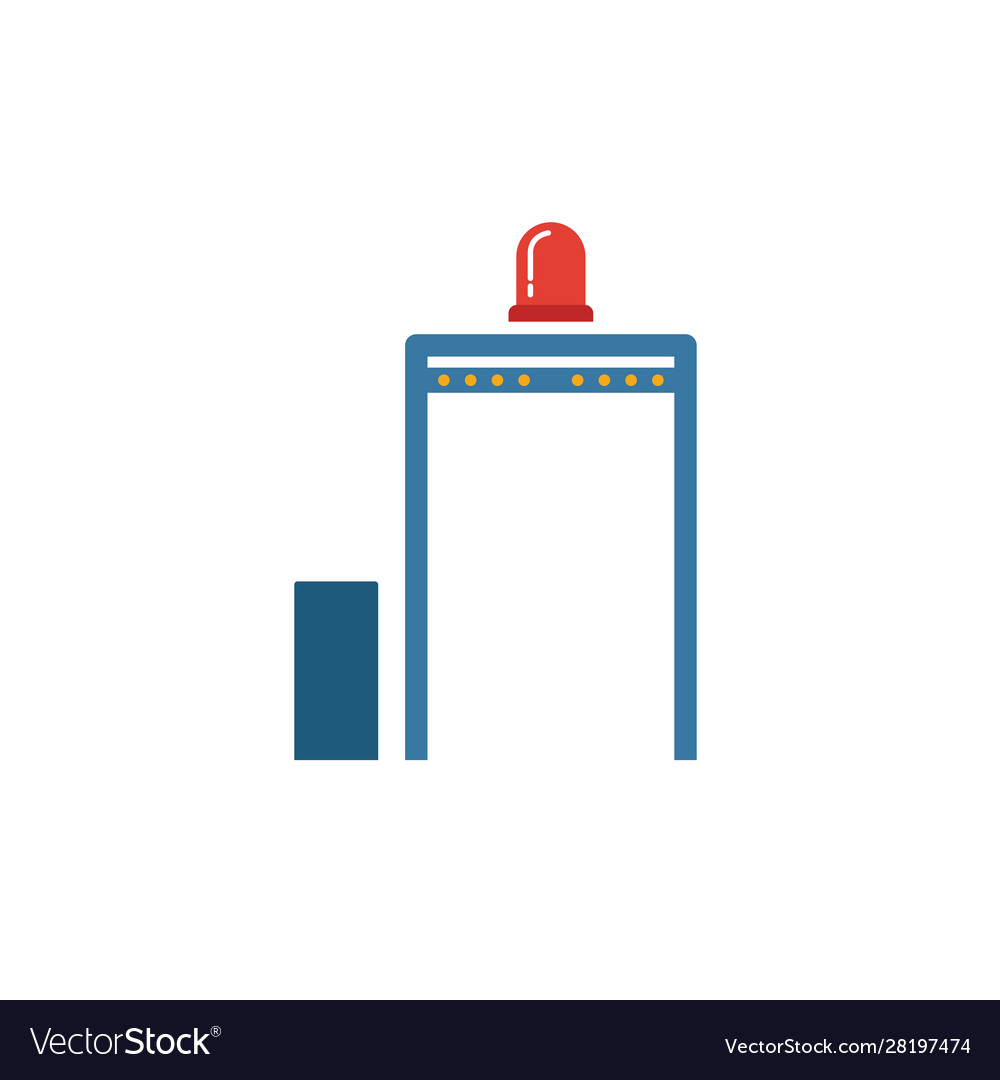 Metal detector icon simple element from security vector image Metal detector icon simple element from security