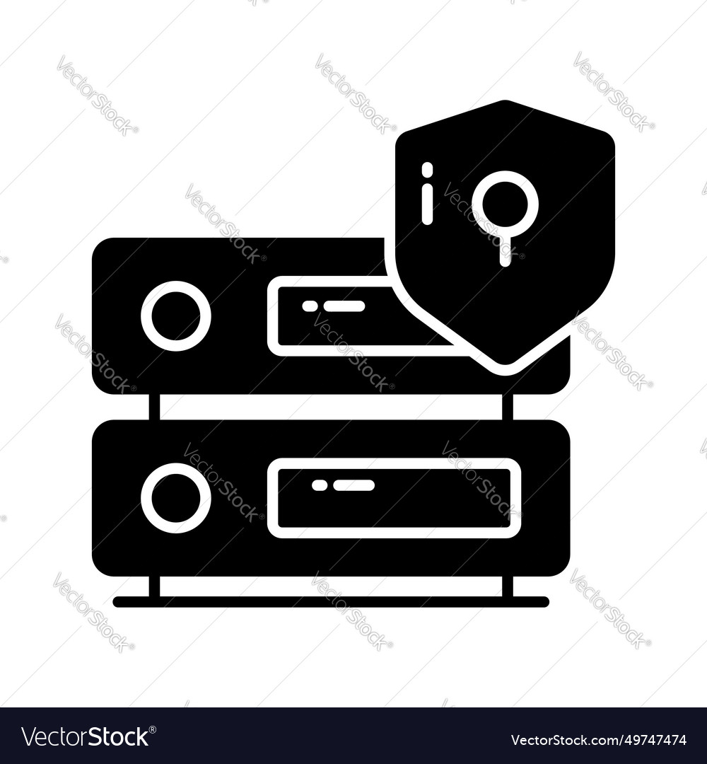 Protection shield with data server showing