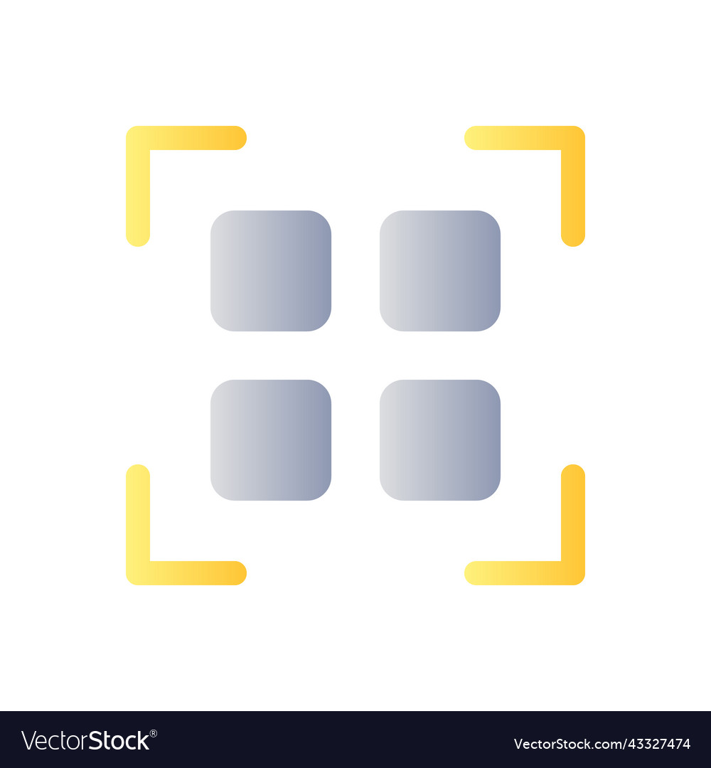 Scan qr code flat gradient color ui icon vector image Scan qr code flat gradient color ui icon