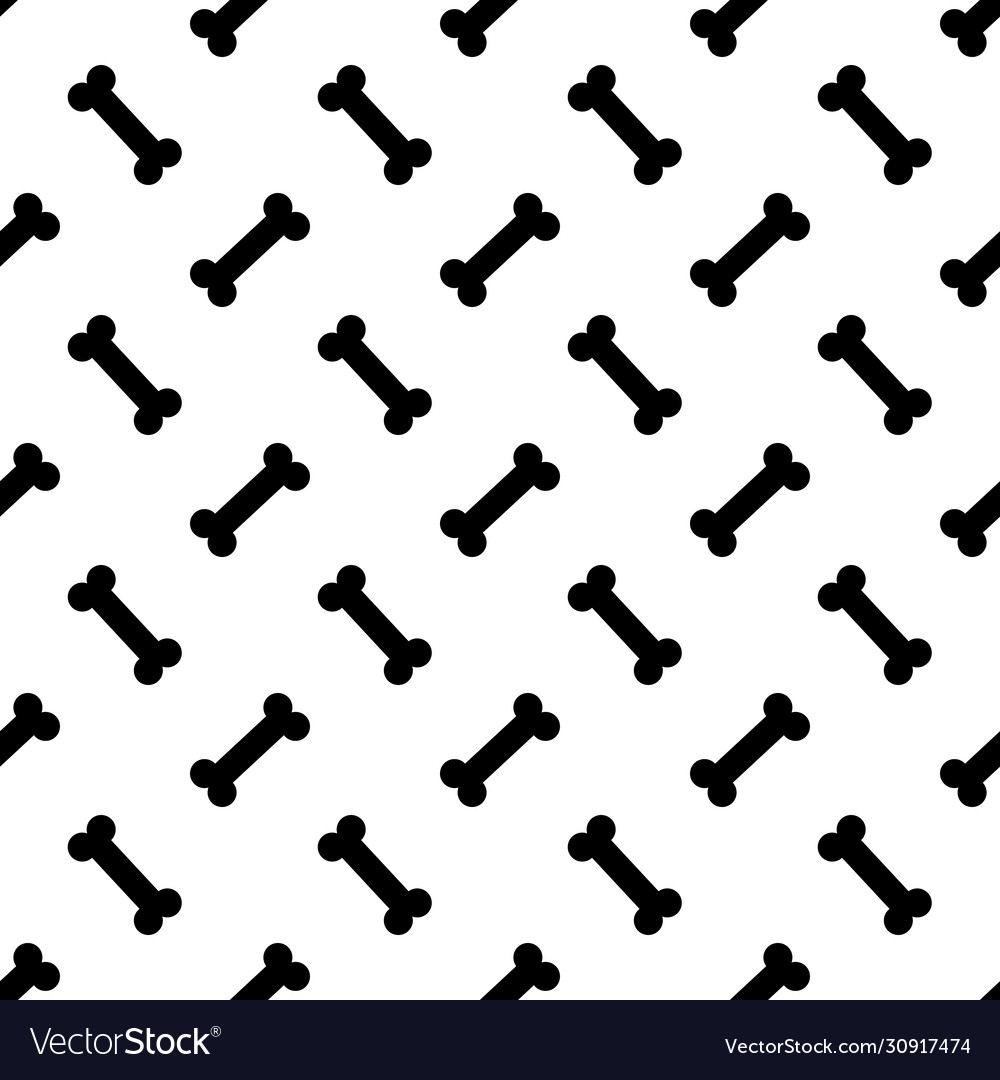 Seamless pattern with bones on white background