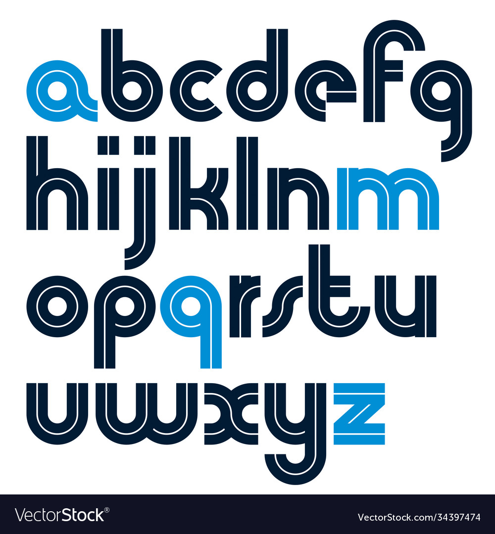 Set bold lower case alphabet letters royalty free vector