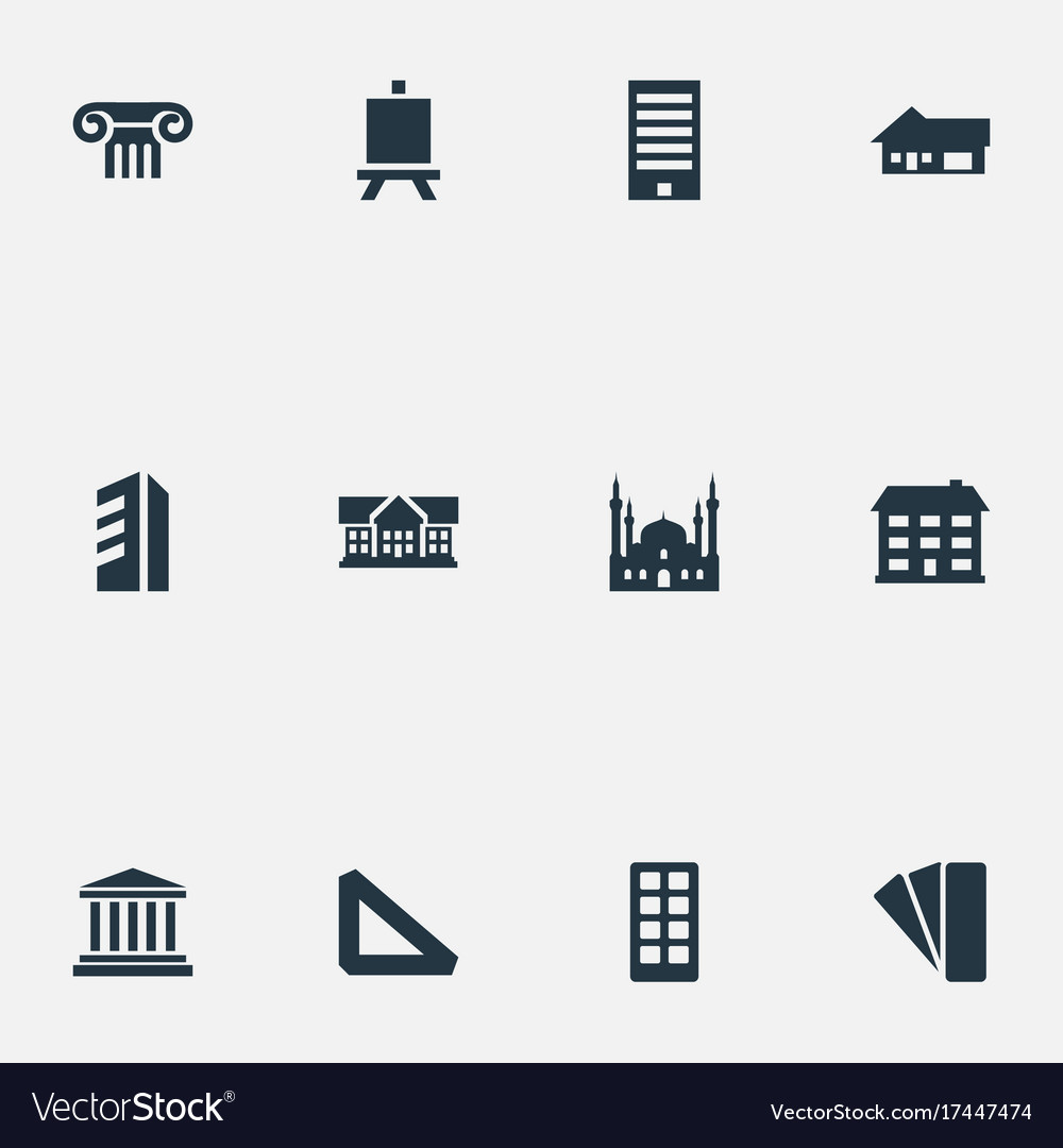 Set of simple structure icons