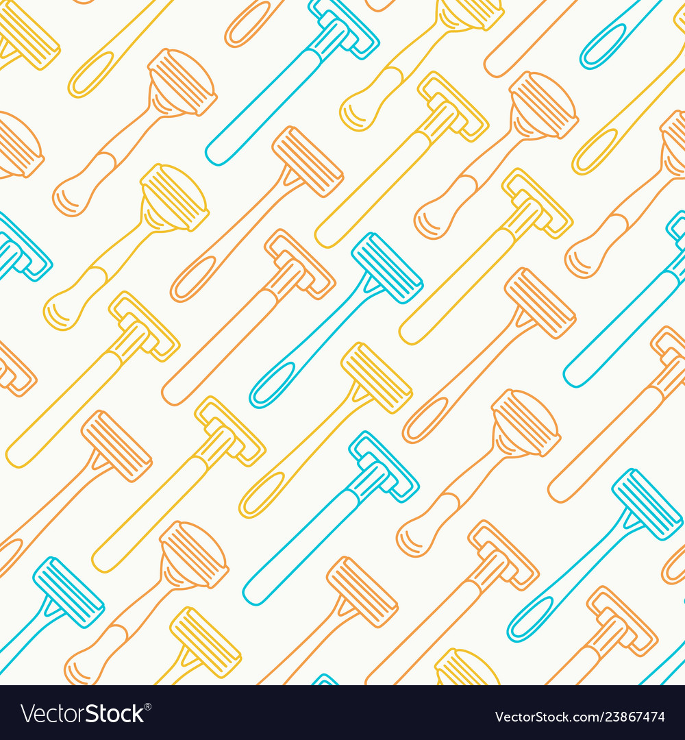 Simpless pattern with diagonal shaving razors