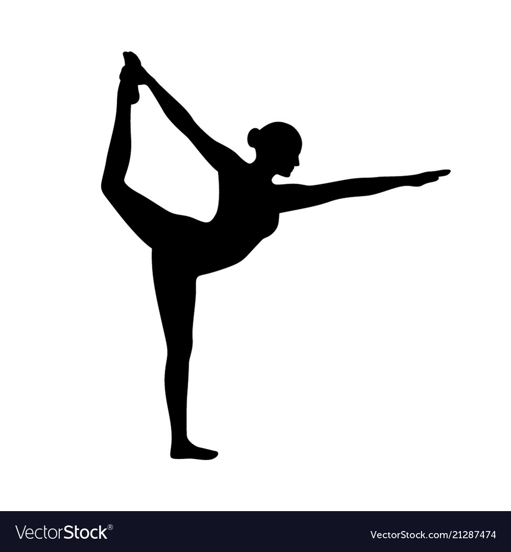 Yoga Pose Dancer Natarajasana Royalty Free Vector Image 