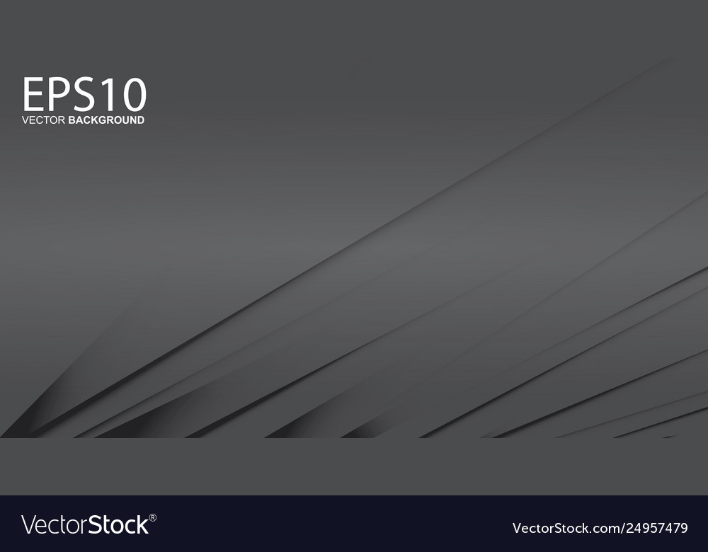 Abstract gradient dark gray color background vector image Abstract gradient dark gray color background