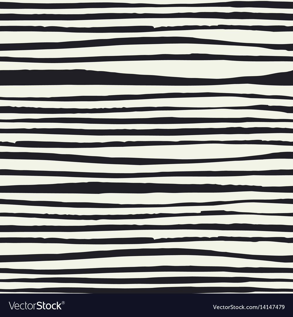 Black brush lines seamless pattern hand