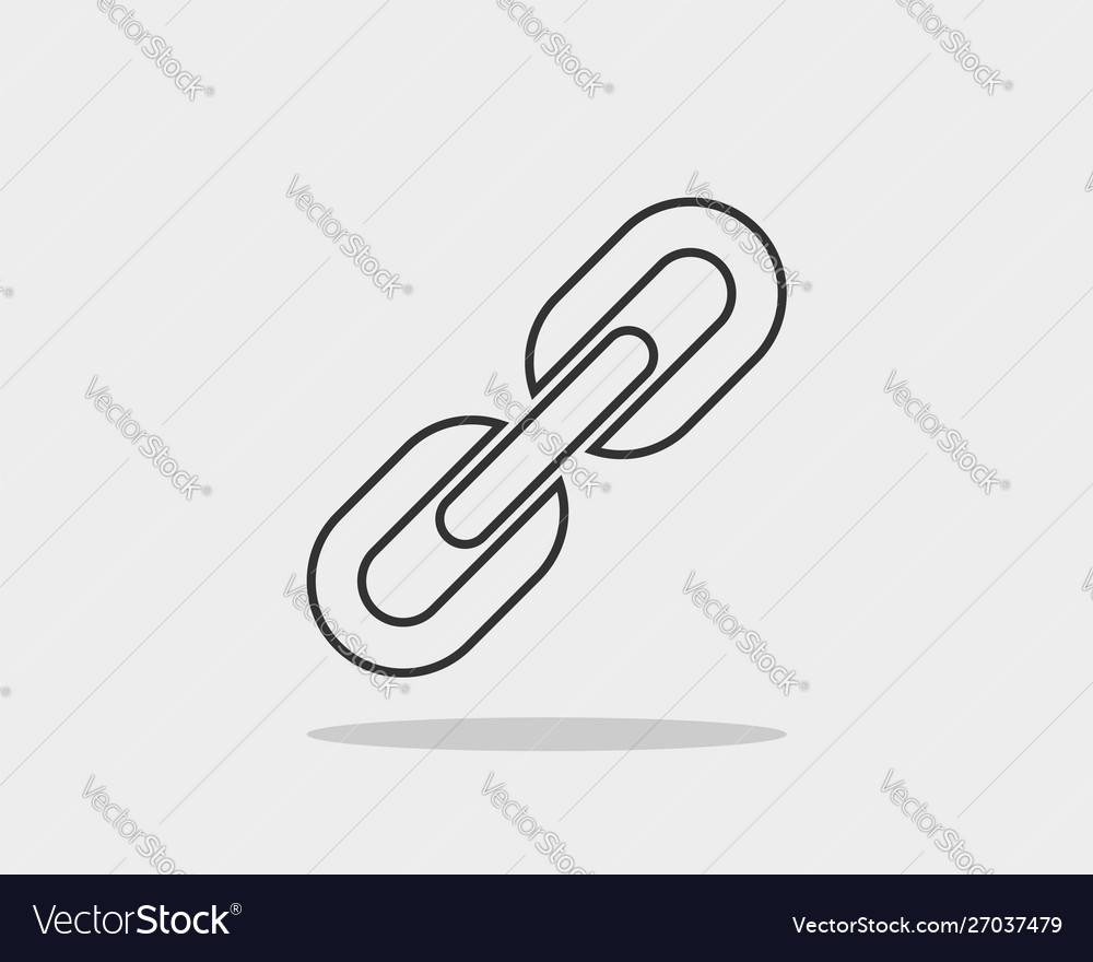 Chain link icon chainlet element flat design