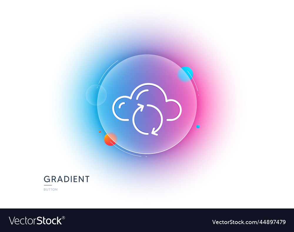 Cloud Computing Sync-Line-Icon Internet-Daten vector image Cloud Computing Sync-Line-Icon Internet-Daten