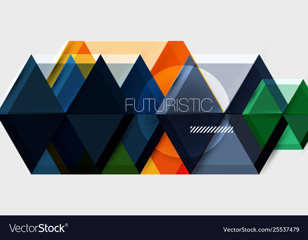 Geometric triangle and hexagon abstract background Vector Image Geometric triangle and hexagon abstract background