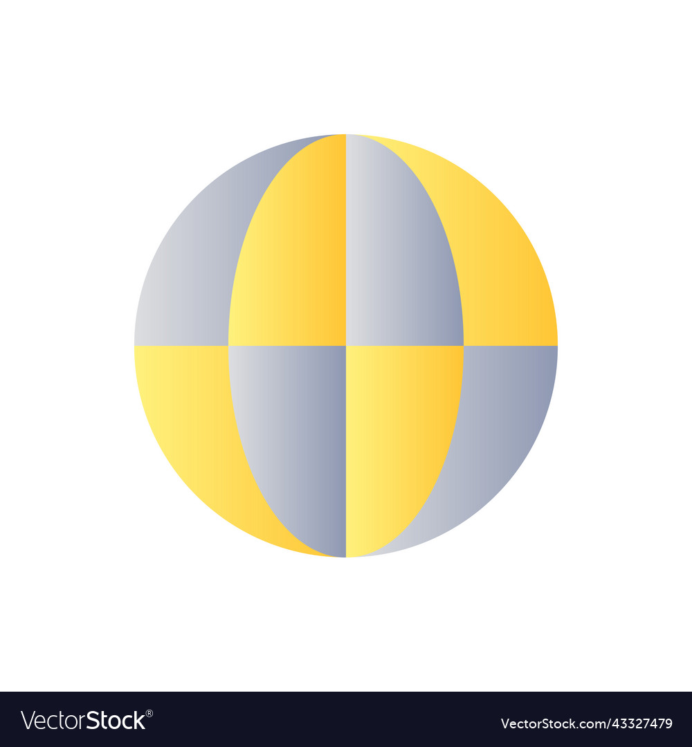 Globe flat gradient color ui icon vector image Globe flat gradient color ui icon