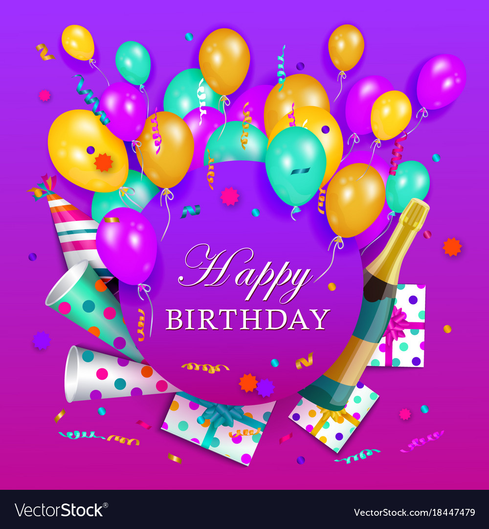 Birthday Poster Design Template from cdn5.vectorstock.com