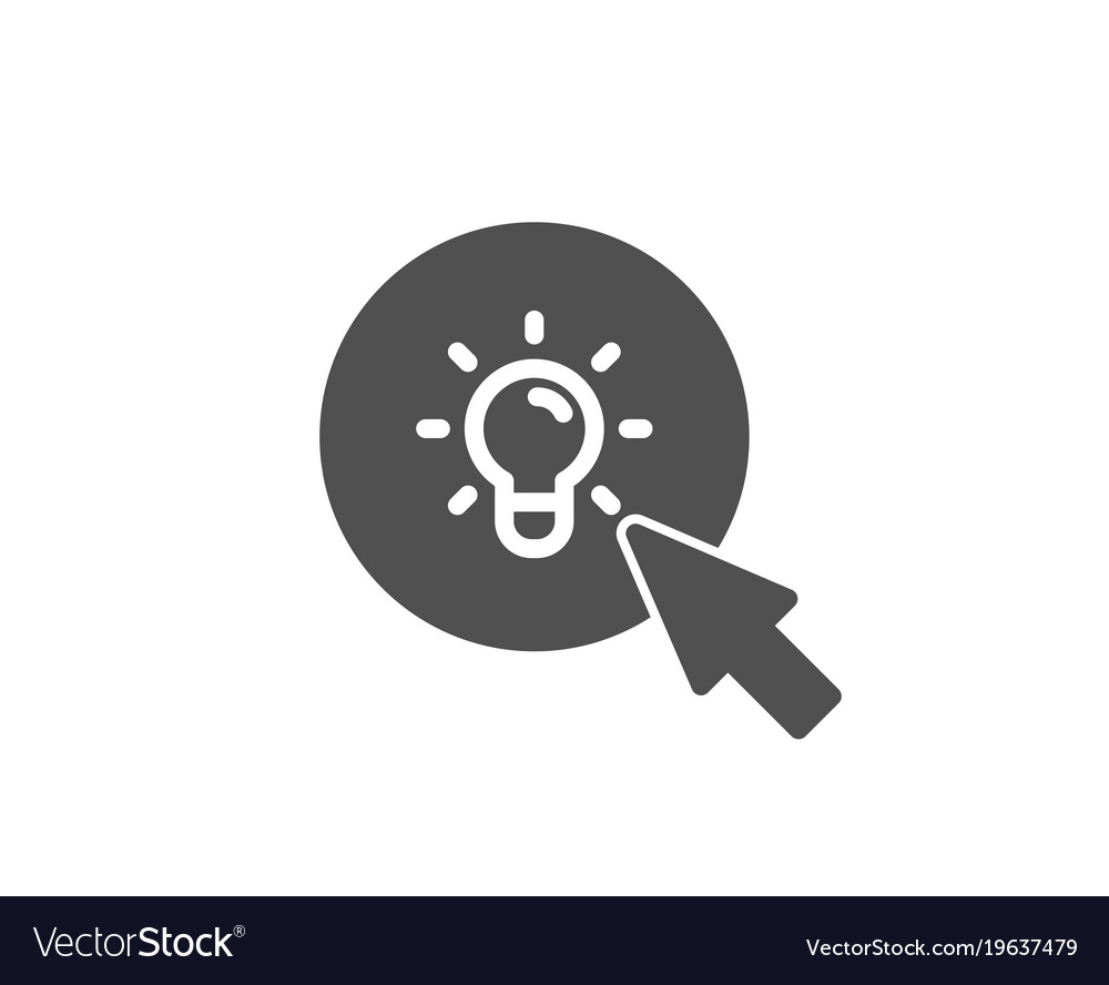 Idea lamp simple icon mouse cursor sign