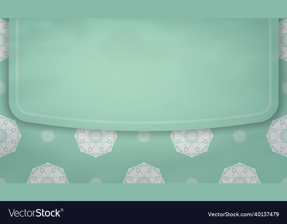 Mint color background with abstract white