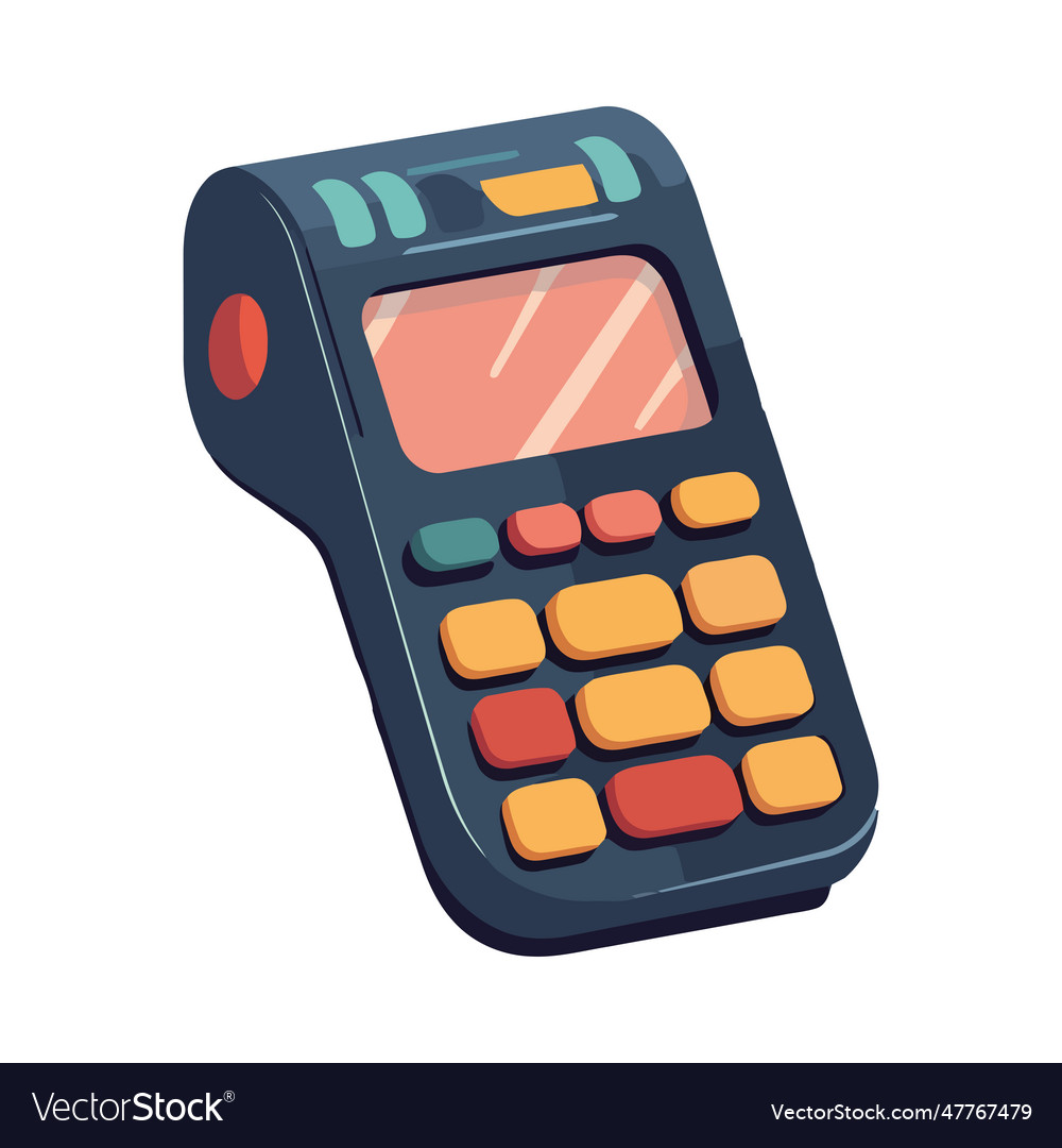 Modern finance pos terminal icon for successful Vector Image