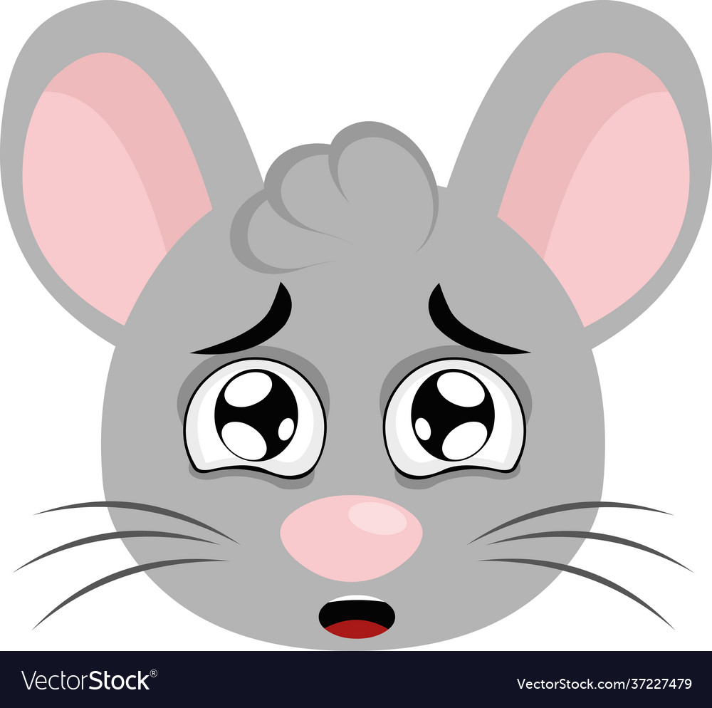 Scared Cartoon Face' Mouse Pad