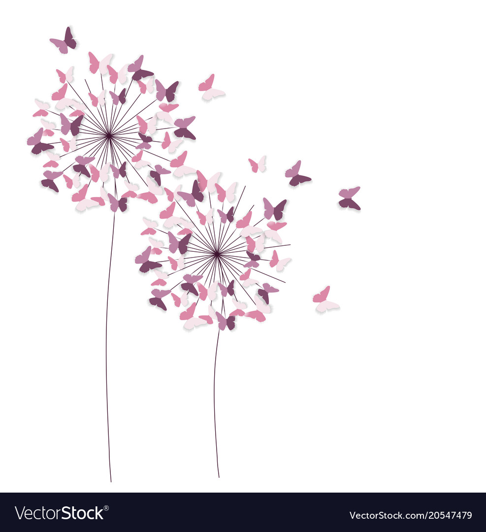 Paper Cut Butterfly Flower Background