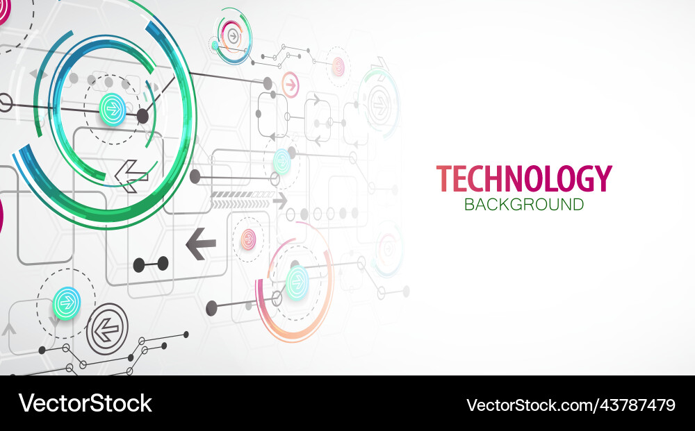 Perspective hi-tech digital technology Royalty Free Vector