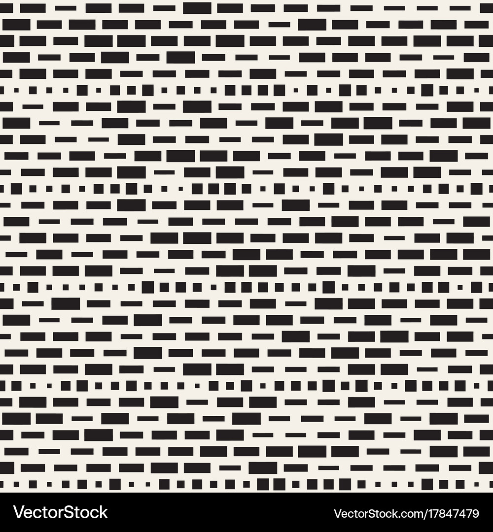 Seamless black and white irregular dash Royalty Free Vector