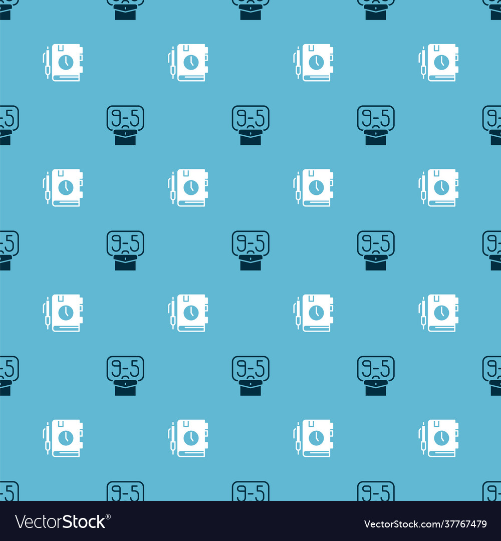 Set from 9 and daily paper notepad on seamless