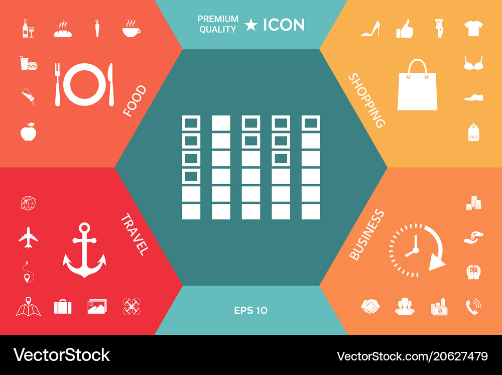 Spectrum analyzer equalizer icon Royalty Free Vector Image