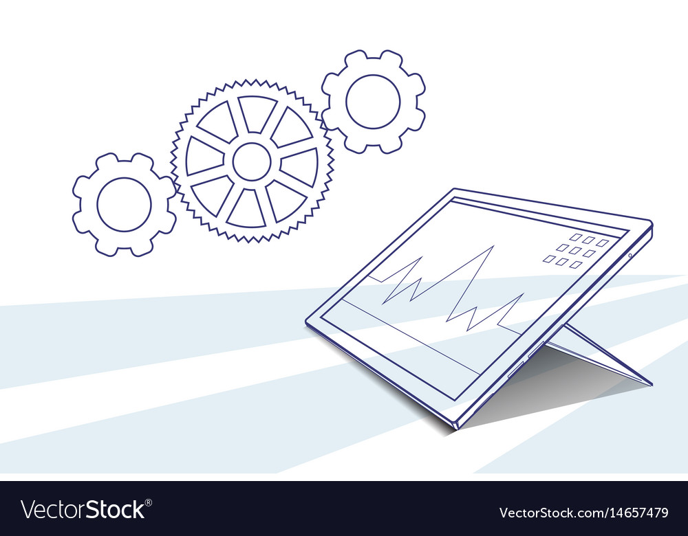 Tablet computer responsive design financial graph