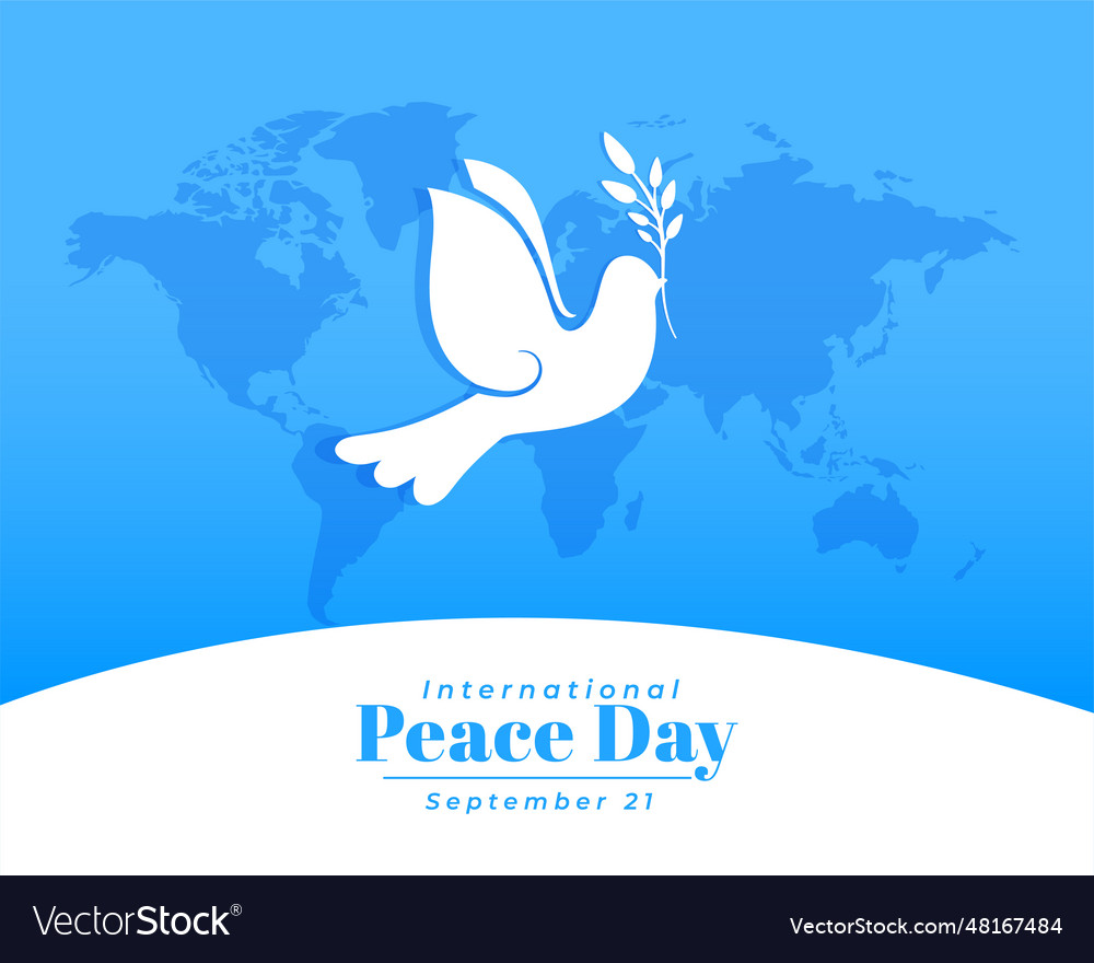 21st september international peace day social Vector Image