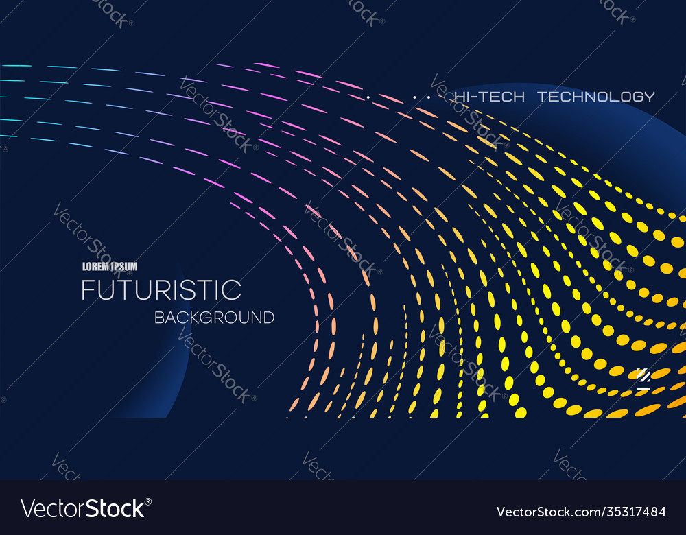 Abstract background with dynamic lines and circles vector image Abstract background with dynamic lines and circles