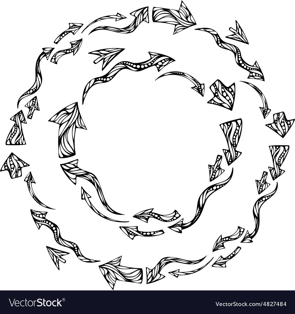 Arrows round frames