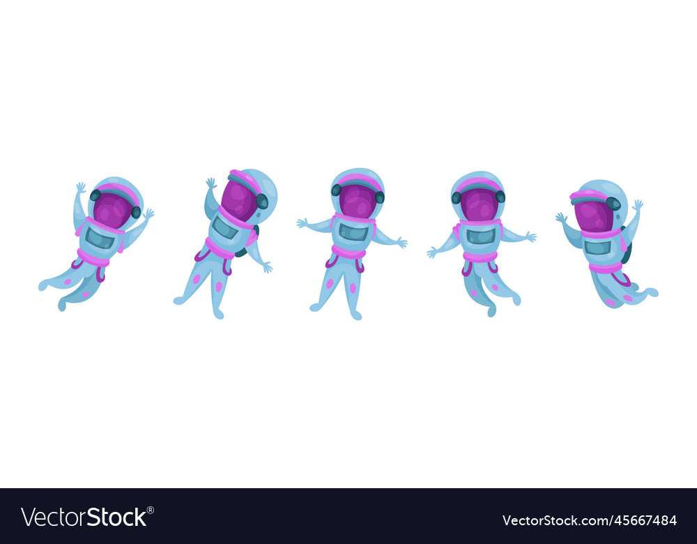 Astronaut or cosmonaut in spacesuit floating vector image Astronaut or cosmonaut in spacesuit floating
