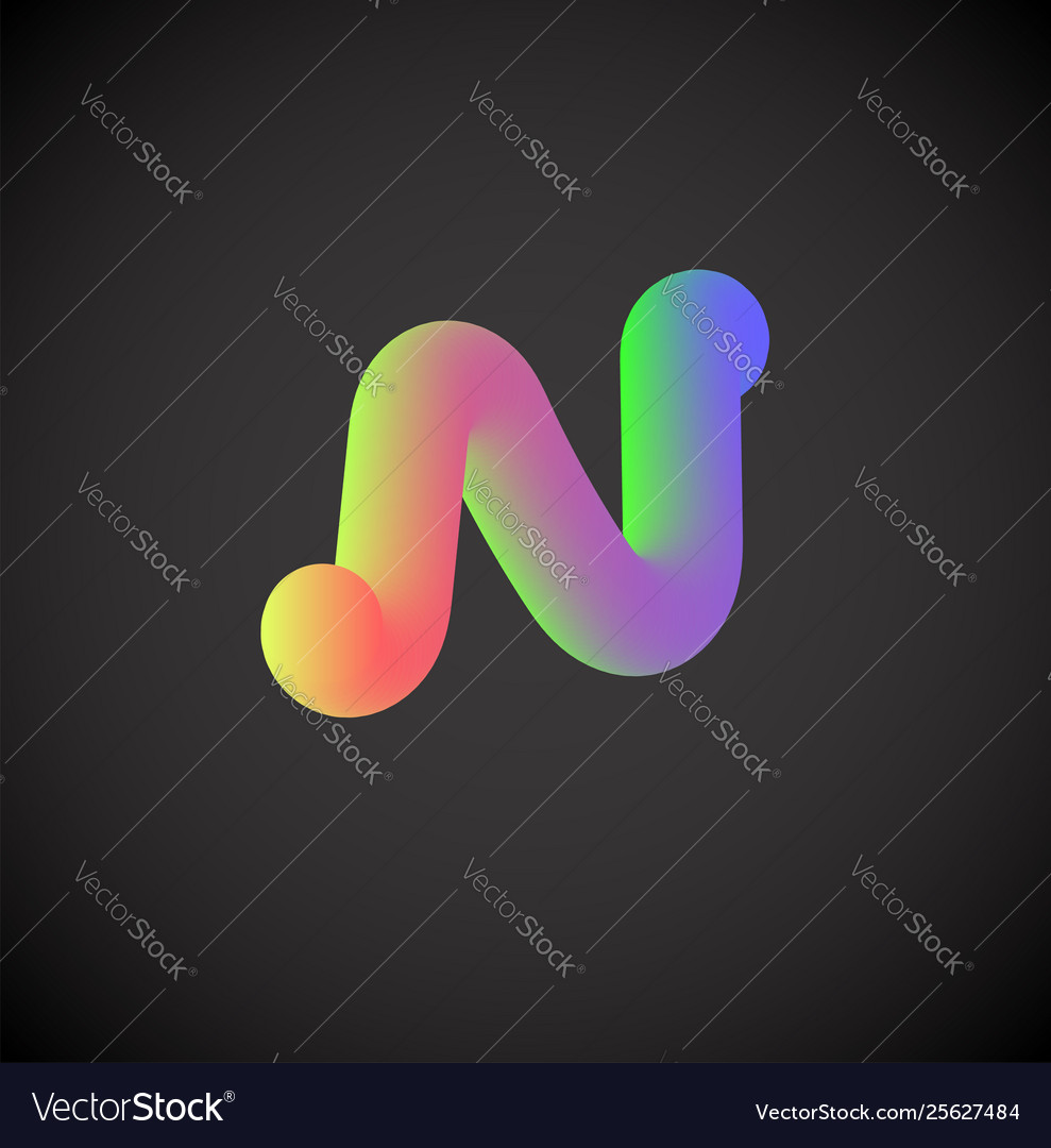 Colorful character from a font set vector image Colorful character from a font set