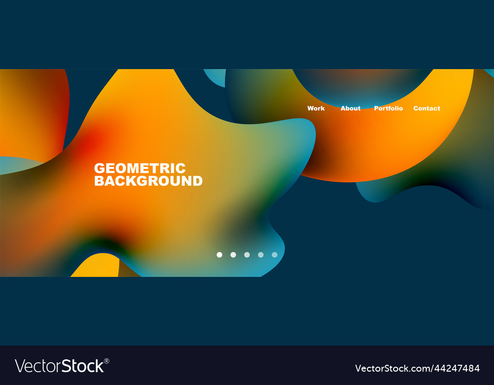 Flowing gradient colors and round elements vector image Flowing gradient colors and round elements