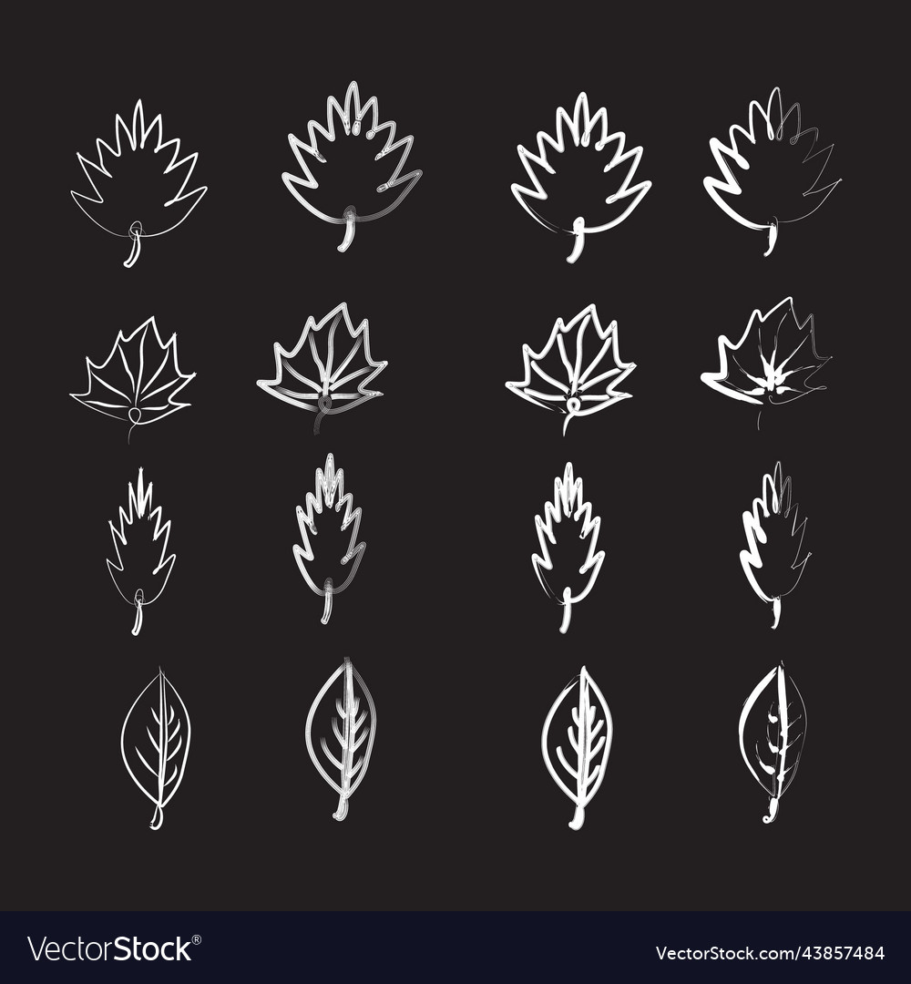 Leaf source graphic element vector image Leaf source graphic element