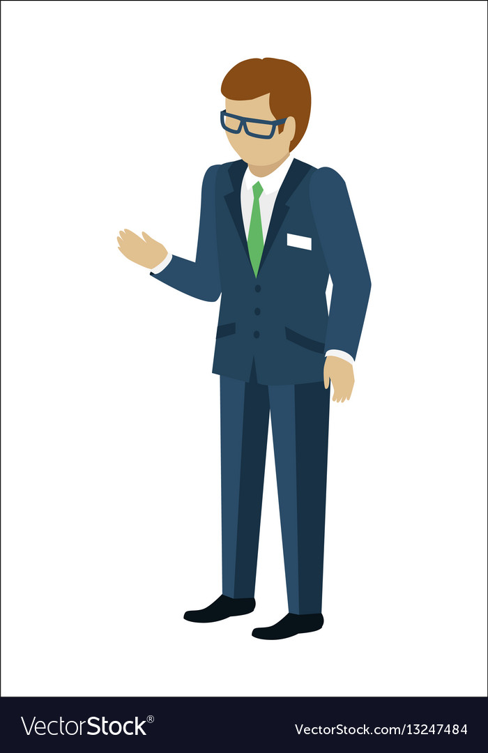 Man character in isometric projection