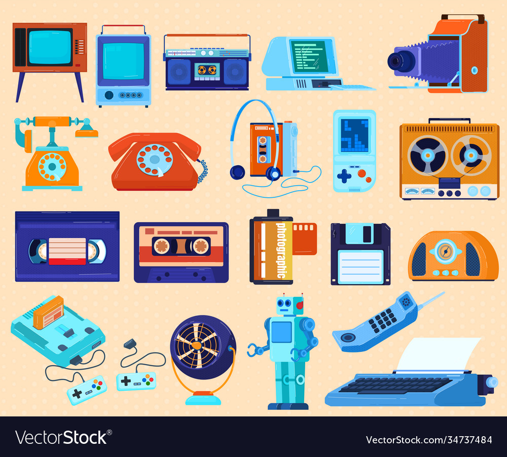 Retro technique appliances set