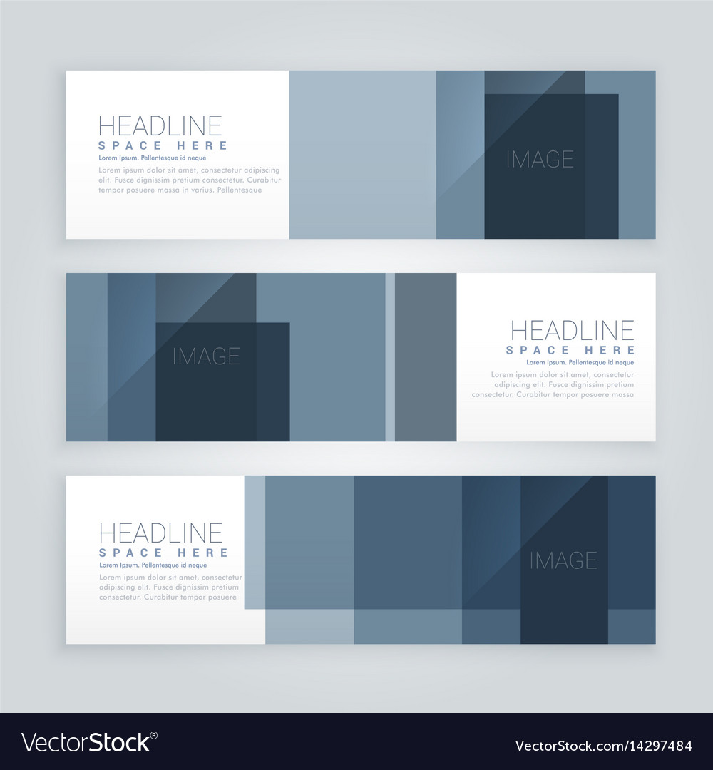 Set of abstract business banners