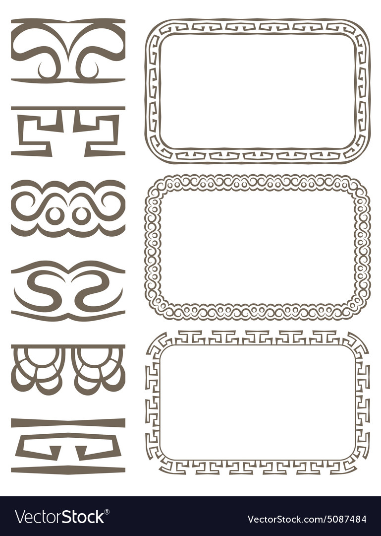 Set of elegant borders and frames