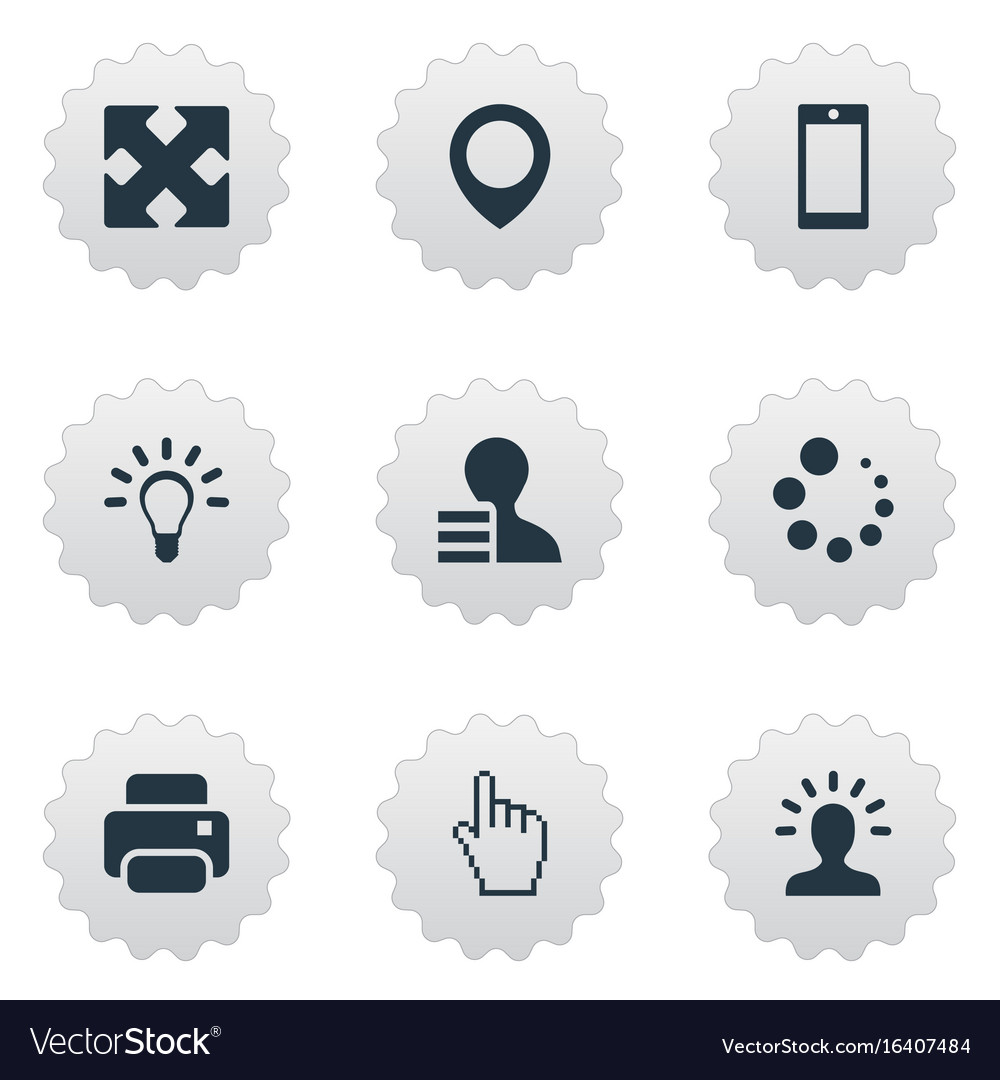 Set of simple interface icons